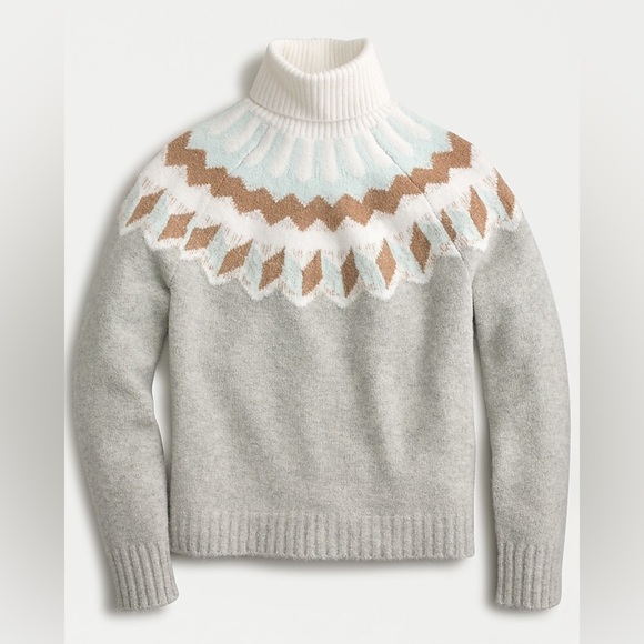 J. Crew Fair Isle turtleneck sweater in Supersoft yarn size Medium - Picture 1 of 6